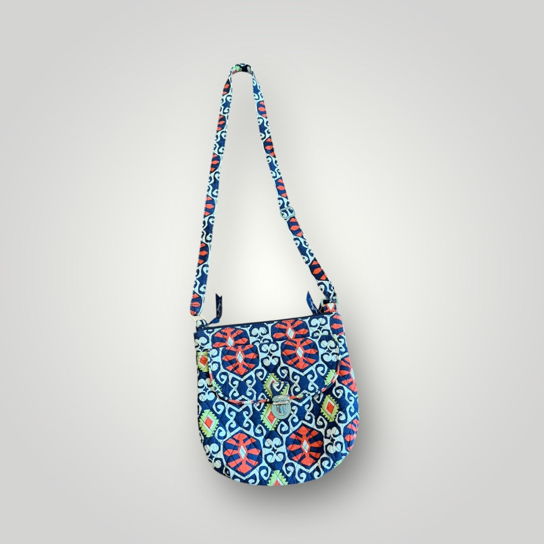 Vera Bradley Crossbody Bag Blue & Coral Pattern